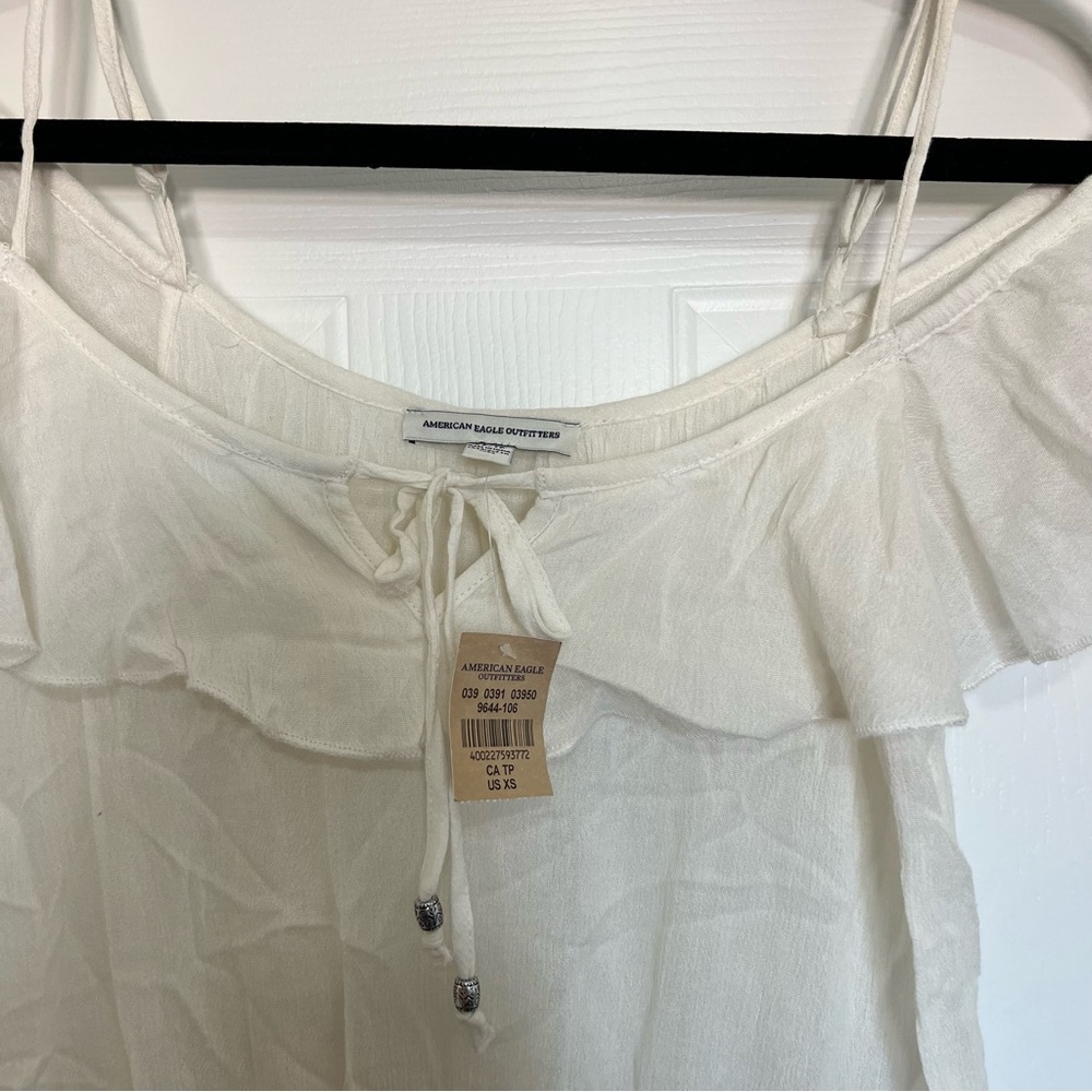 BNWT American Eagle Outfitters Cream Off-Shoulder Dress - Picture 2 of 4